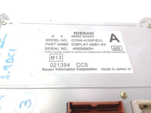 28090BA000A, DISPLAY NISSAN PRIMERA Hatchback (P12)|Desguaces La Cabaña