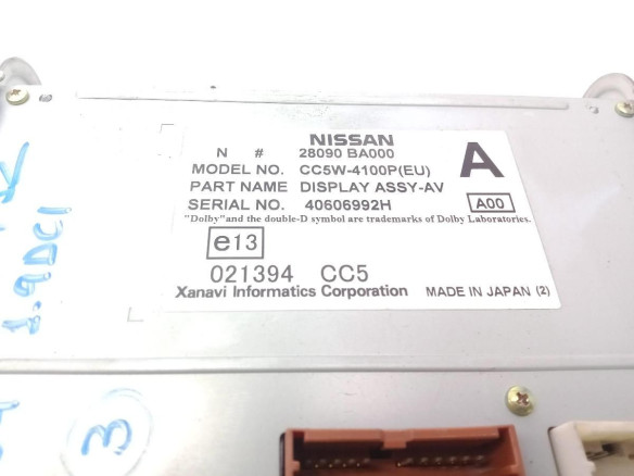 28090BA000A, DISPLAY NISSAN PRIMERA Hatchback (P12)|Desguaces La Cabaña