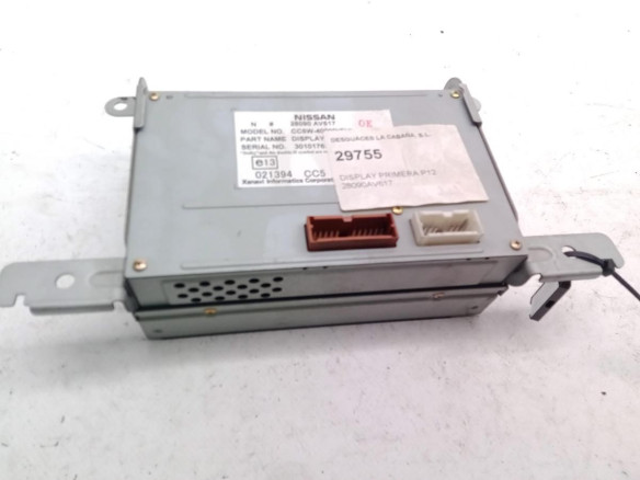 28090AV617, DISPLAY NISSAN PRIMERA Hatchback (P12)|Desguaces La Cabaña