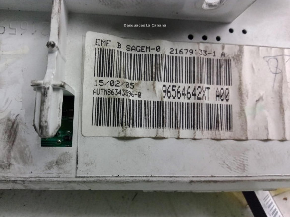 96564642XT, DISPLAY PEUGEOT 206 Fastback (2A/C)|Desguaces La Cabaña
