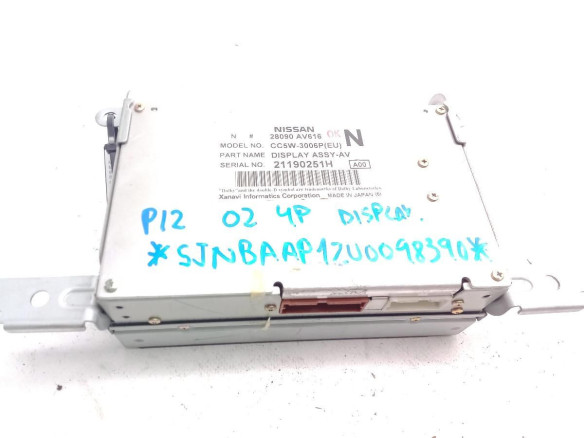 28090AV616N, DISPLAY NISSAN PRIMERA Hatchback (P12)|Desguaces La Cabaña
