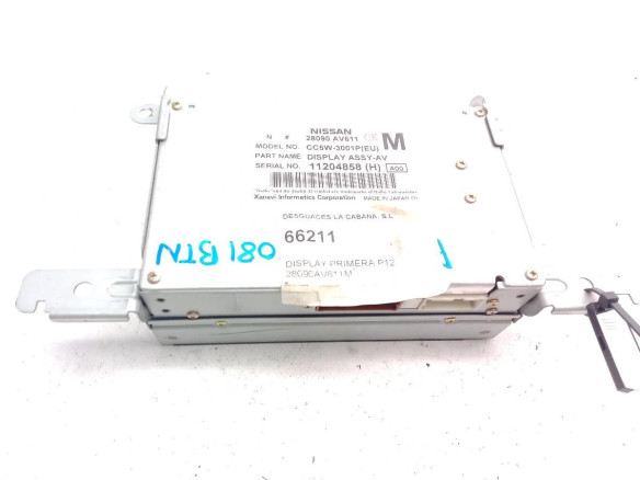 28090AV611M, DISPLAY NISSAN PRIMERA Hatchback (P12)|Desguaces La Cabaña