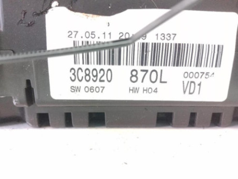 3C8920870L CUADRO INSTRUMENTOS VW PASSAT CC (357)|Desguaces La Cabaña