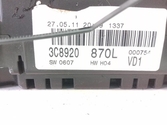3C8920870L CUADRO INSTRUMENTOS VW PASSAT CC (357)|Desguaces La Cabaña