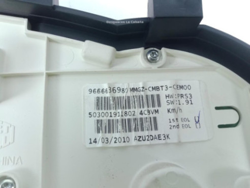 9666636980 CUADRO INSTRUMENTOS PEUGEOT 206+ (T3E)|Desguaces La Cabaña