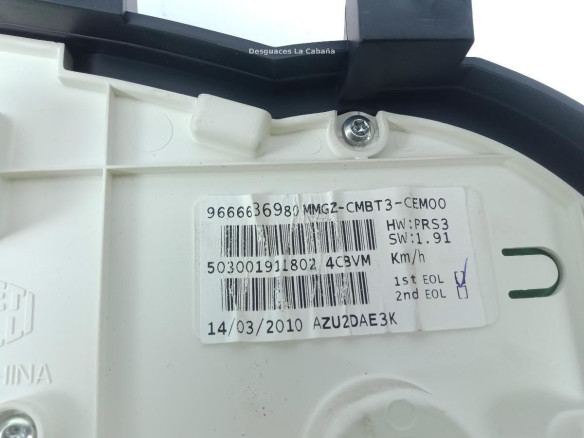 9666636980 CUADRO INSTRUMENTOS PEUGEOT 206+ (T3E)|Desguaces La Cabaña