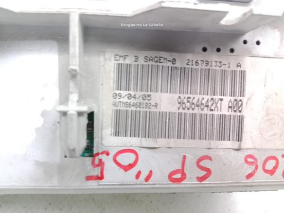 96564642XT, DISPLAY PEUGEOT 206 Fastback (2A/C)|Desguaces La Cabaña