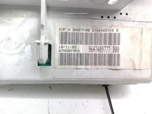 9647409777, DISPLAY PEUGEOT 206 Fastback (2A/C)|Desguaces La Cabaña