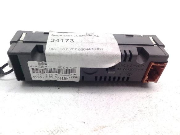 9664483980, DISPLAY PEUGEOT 207 (WA_, WC_)|Desguaces La Cabaña