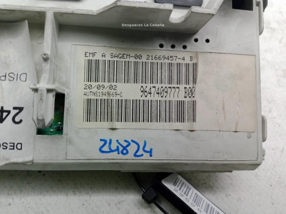 9647409777, DISPLAY PEUGEOT 206 Fastback (2A/C)|Desguaces La Cabaña