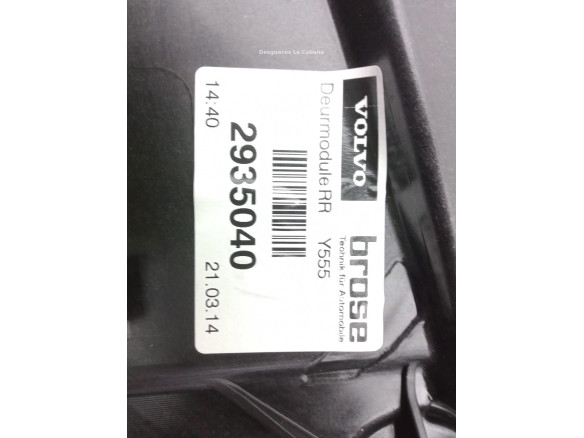 2935040 ELEVALUNAS PUERTA LAT TRA DER VOLVO V40 Fastback (525, 526)|Desguaces La Cabaña