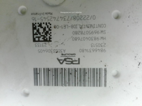 9846631480 CAJA FUSIBLES INTERIOR (BSI) OPEL ASTRA L|Desguaces La Cabaña