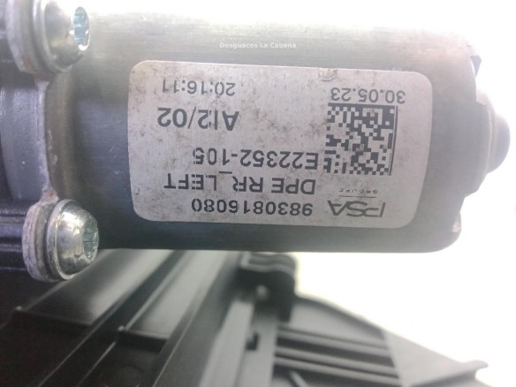 9830816080 ELEVALUNAS PUERTA LAT TRA IZQ OPEL ASTRA L|Desguaces La Cabaña