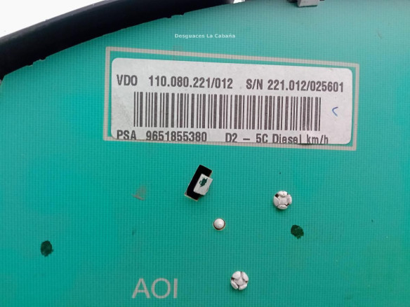 9651855380, CUADRO INSTRUMENTOS PEUGEOT 407 (6D_)|Desguaces La Cabaña