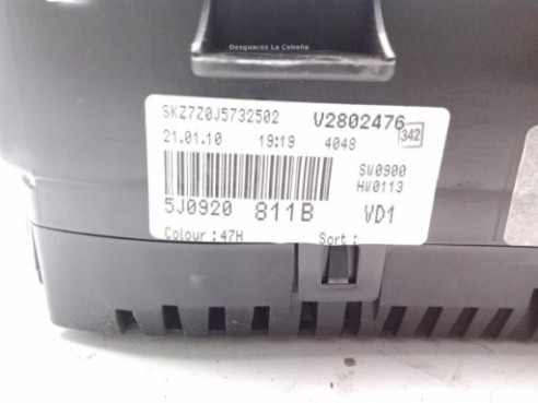 5J0920811B, CUADRO INSTRUMENTOS SKODA FABIA II (542)|Desguaces La Cabaña