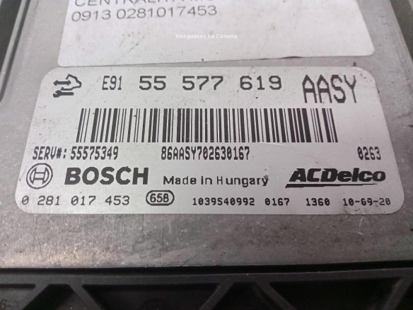 281017453 CENTRALITA MOTOR OPEL INSIGNIA A (G09)|Desguaces La Cabaña
