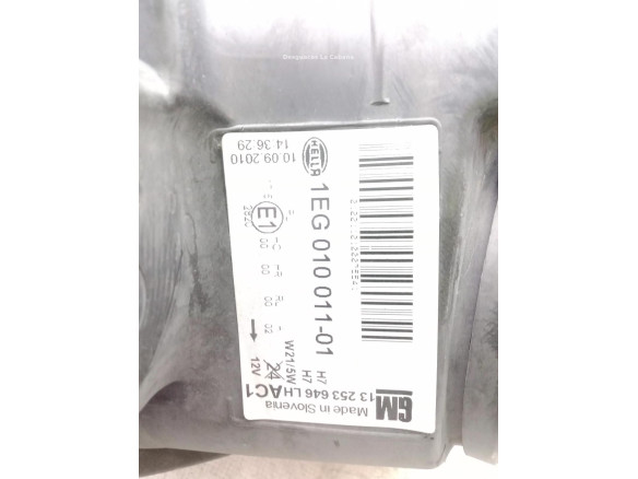 13253646LH FARO IZQUIERDO OPEL ASTRA J (P10)|Desguaces La Cabaña