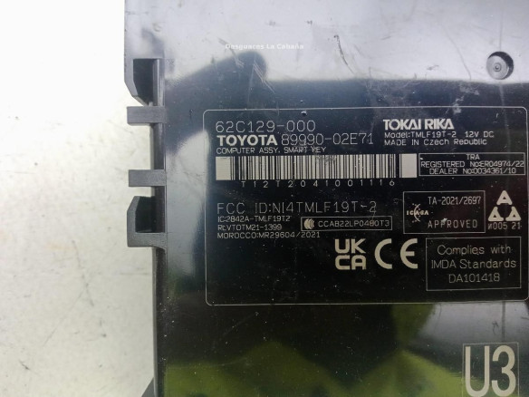8999002E71 MODULO ELECTRONICO 3 TOYOTA COROLLA Fastback (_E21_)|Desguaces La Cabaña