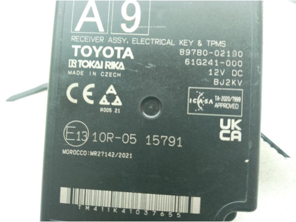 897B002190 MODULO ELECTRONICO 11 TOYOTA COROLLA Fastback (_E21_)|Desguaces La Cabaña