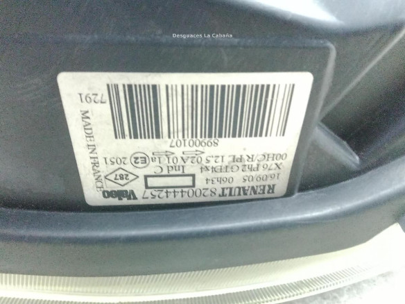 8200444257 FARO IZQUIERDO RENAULT KANGOO (KC0/1_)|Desguaces La Cabaña