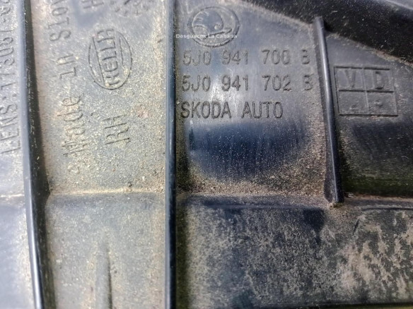 5J0941700B NIEBLA DEL DER SKODA ROOMSTER (5J)|Desguaces La Cabaña