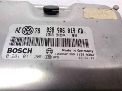 038906019KD,0281011205, CENTRALITA MOTOR SKODA SUPERB I (3U4)|Desguaces La Cabaña