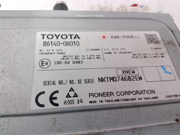 861400H010 PANTALLA MULTIMEDIA TOYOTA AYGO (_B4_)|Desguaces La Cabaña