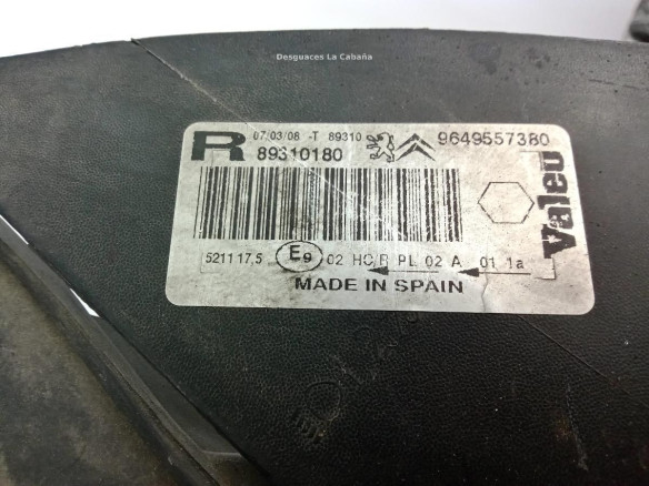 9649557380 FARO DERECHO CITROEN XSARA PICASSO (N68)|Desguaces La Cabaña