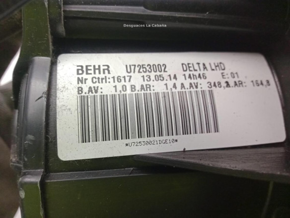 MOTOR CALEFACCION OPEL ZAFIRA TOURER C (P12)|Desguaces La Cabaña