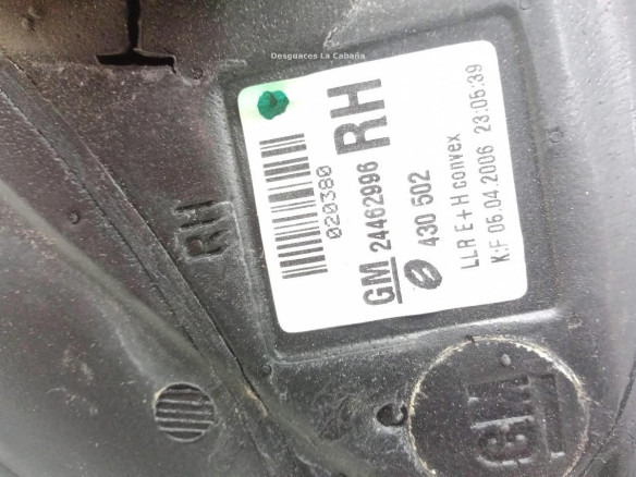 24462996 ESPEJO DER OPEL ASTRA H Ranchera familiar (A04)|Desguaces La Cabaña