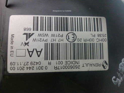 260300017 FARO DERECHO RENAULT MEGANE III Grandtour (KZ0/1)|Desguaces La Cabaña