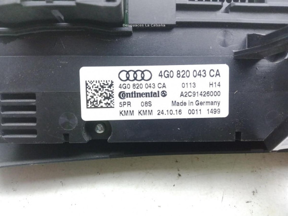 4G0820043CA MANDO CLIMA AUDI A6 (4G2, 4GC, C7)|Desguaces La Cabaña