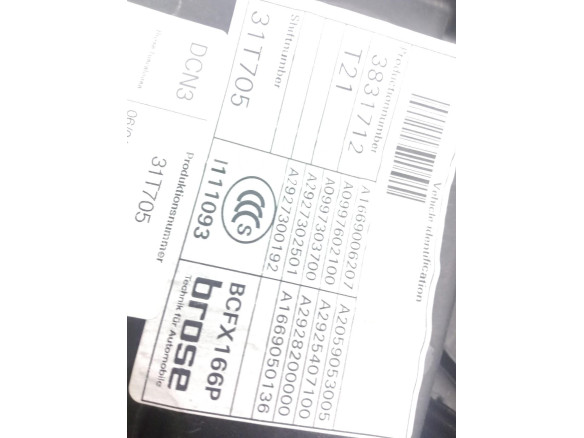 A1669006207 ELEVALUNAS PUERTA LAT TRA IZQ MERCEDES BENZ GLE (W166)|Desguaces La Cabaña