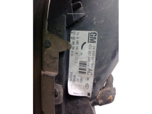 24439601RH FARO DERECHO OPEL ASTRA G Fastback (T98)|Desguaces La Cabaña