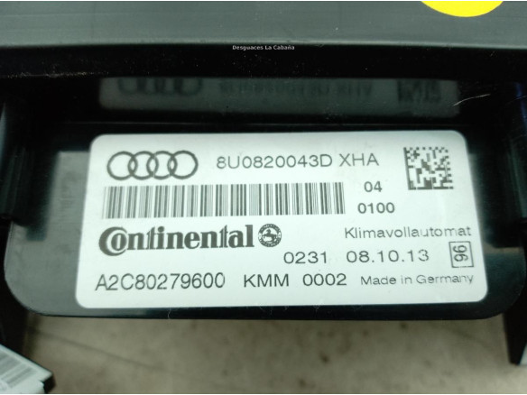 8U0820043D MANDO CLIMA AUDI Q3 (8UB, 8UG)|Desguaces La Cabaña