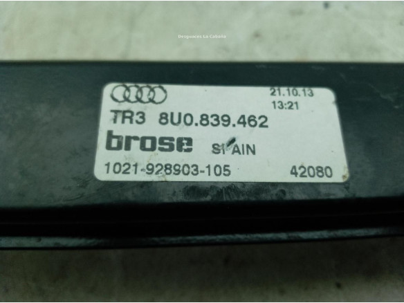 8U0839462 ELEVALUNAS PUERTA LAT TRA DER AUDI Q3 (8UB, 8UG)|Desguaces La Cabaña