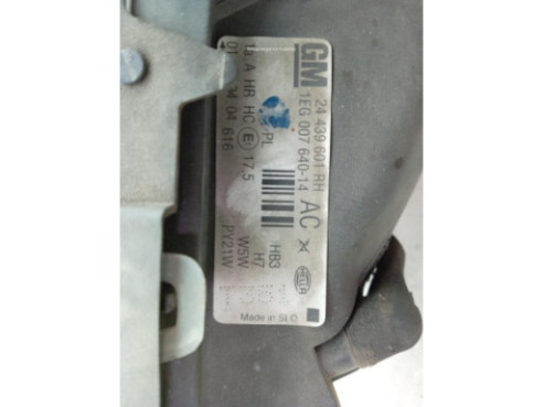 24439601RH FARO DERECHO OPEL ASTRA G Fastback (T98)|Desguaces La Cabaña