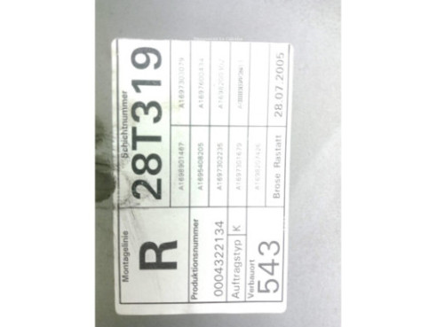 A1697301679 ELEVALUNAS PUERTA LAT TRA DER MERCEDES BENZ CLASE B (W245)|Desguaces La Cabaña