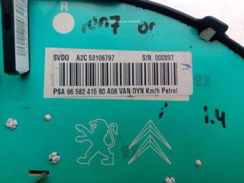 A2C53106797, 9658241580 CUADRO INSTRUMENTOS PEUGEOT 1007 (KM_)|Desguaces La Cabaña