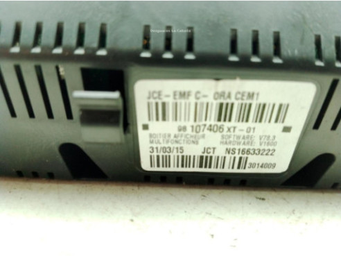 98107406XT DISPLAY CITROEN C3 II|Desguaces La Cabaña