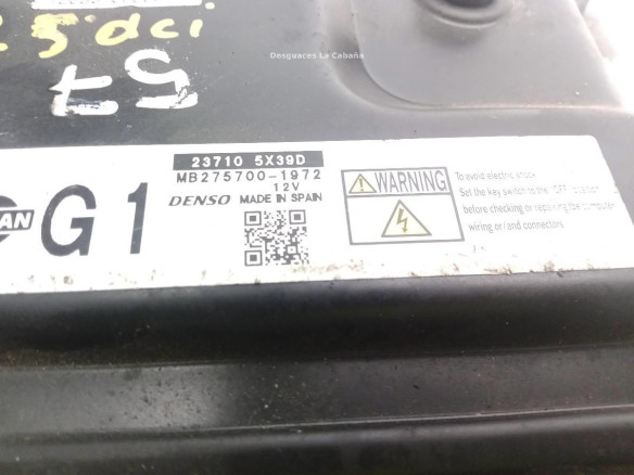 237105X39D, CENTRALITA MOTOR NISSAN NP300 NAVARA (D40)|Desguaces La Cabaña