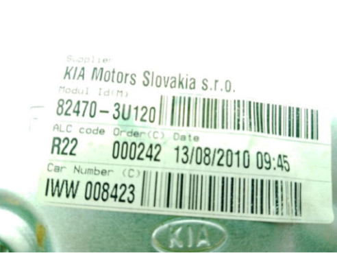 824703U120 ELEVALUNAS PUERTA LAT DEL IZQ KIA SPORTAGE (SL)|Desguaces La Cabaña