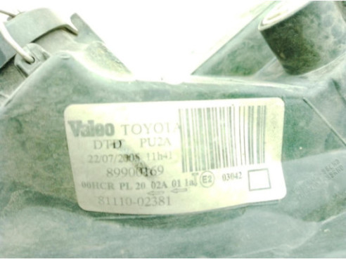 8111002381 FARO DERECHO TOYOTA COROLLA (_E12_)|Desguaces La Cabaña