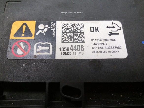 631046026 KIT AIRBAGS + SALPICADERO + CINTURONES O ANCLAJE + CENTRALIT OPEL MOKKA / MOKKA X (J13)|Desguaces La Cabaña