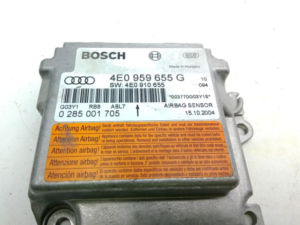 4E0959655G, CENTRALITA AIRBAG AUDI A8 (4E2, 4E8)|Desguaces La Cabaña