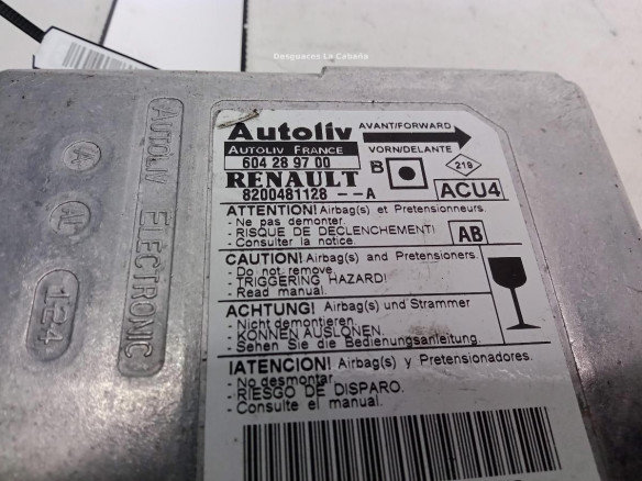 604289700, CENTRALITA AIRBAG RENAULT MEGANE II (BM0/1_, CM0/1_)|Desguaces La Cabaña