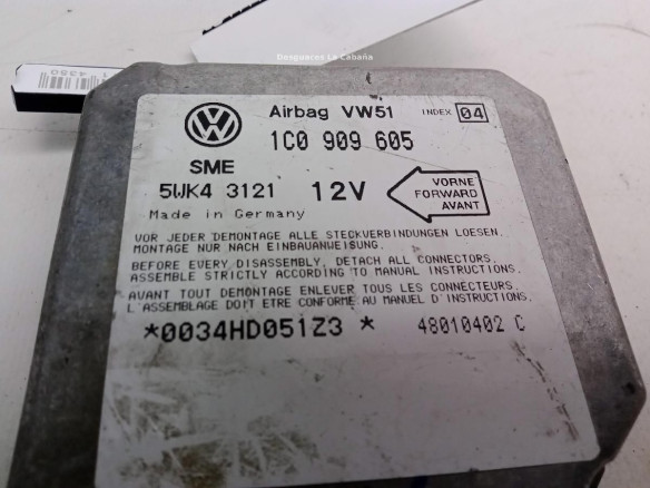 1C0909605, CENTRALITA AIRBAG VW SHARAN (7M8, 7M9, 7M6)|Desguaces La Cabaña