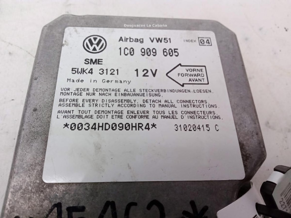 1C0909605, CENTRALITA AIRBAG VW SHARAN (7M8, 7M9, 7M6)|Desguaces La Cabaña