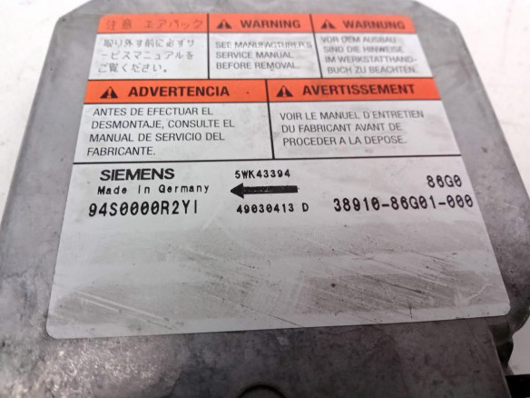 3891086G01, CENTRALITA AIRBAG SUZUKI IGNIS II (MH)|Desguaces La Cabaña