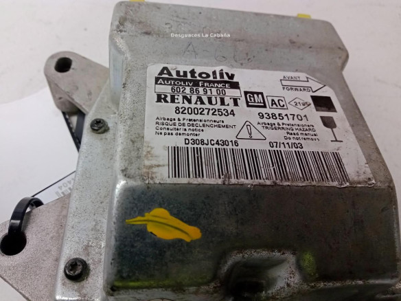 602869100, CENTRALITA AIRBAG RENAULT TRAFIC II Furgón (FL)|Desguaces La Cabaña